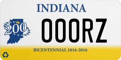 IN license plate 000RZ