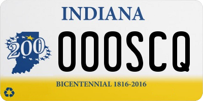 IN license plate 000SCQ