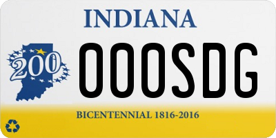 IN license plate 000SDG