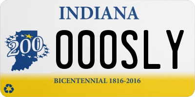 IN license plate 000SLY