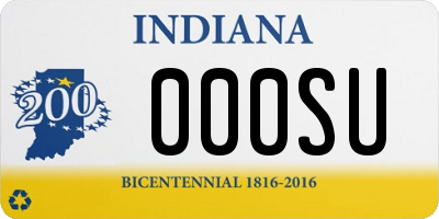 IN license plate 000SU