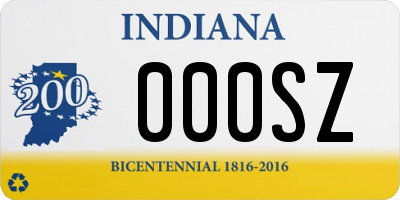 IN license plate 000SZ