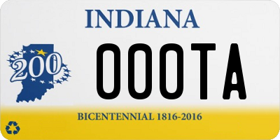 IN license plate 000TA