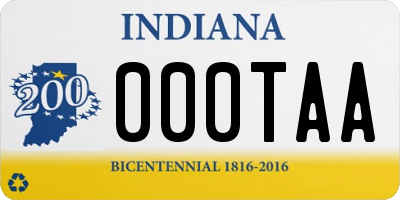 IN license plate 000TAA