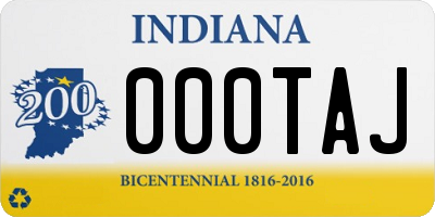 IN license plate 000TAJ