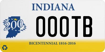 IN license plate 000TB