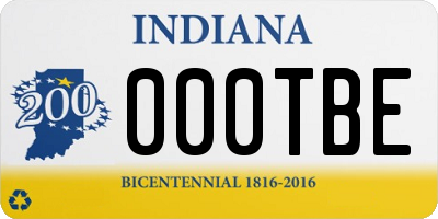 IN license plate 000TBE