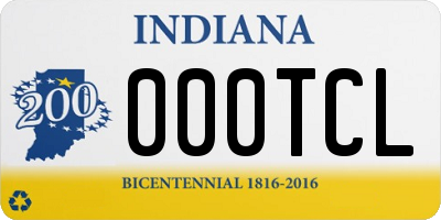 IN license plate 000TCL