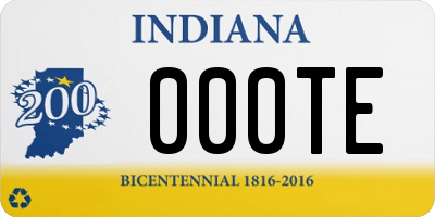 IN license plate 000TE