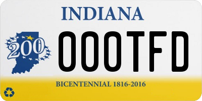 IN license plate 000TFD