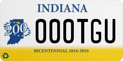 IN license plate 000TGU