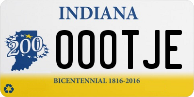 IN license plate 000TJE