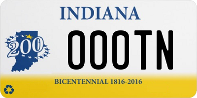 IN license plate 000TN