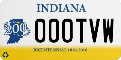 IN license plate 000TVW