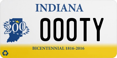 IN license plate 000TY