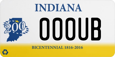 IN license plate 000UB