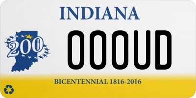 IN license plate 000UD