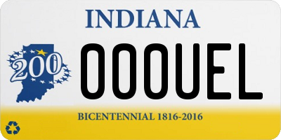 IN license plate 000UEL