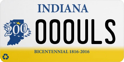 IN license plate 000ULS