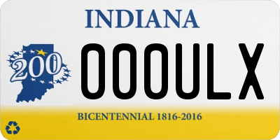 IN license plate 000ULX