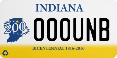 IN license plate 000UNB