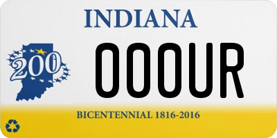 IN license plate 000UR