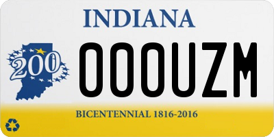 IN license plate 000UZM