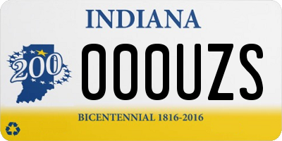 IN license plate 000UZS