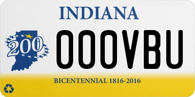 IN license plate 000VBU