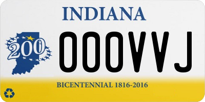 IN license plate 000VVJ
