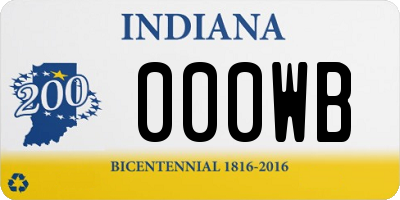 IN license plate 000WB