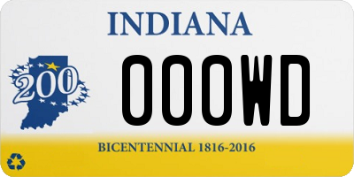 IN license plate 000WD