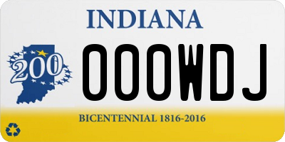 IN license plate 000WDJ