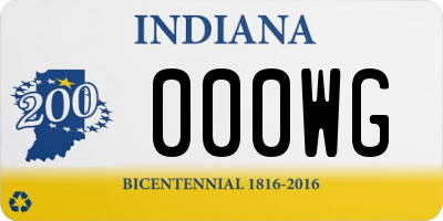 IN license plate 000WG