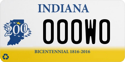 IN license plate 000WO