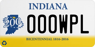 IN license plate 000WPL