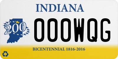 IN license plate 000WQG