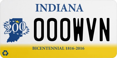 IN license plate 000WVN