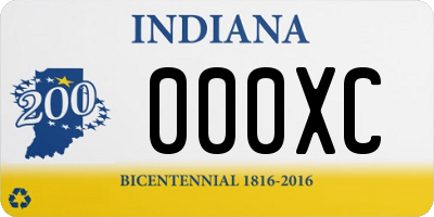 IN license plate 000XC