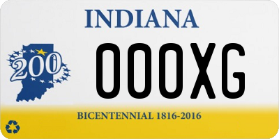 IN license plate 000XG