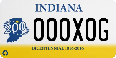 IN license plate 000XOG