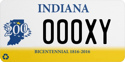 IN license plate 000XY