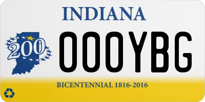 IN license plate 000YBG