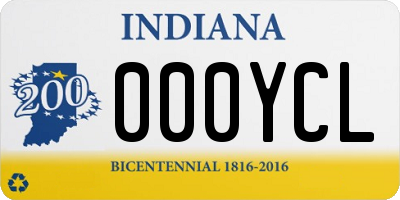 IN license plate 000YCL