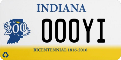 IN license plate 000YI