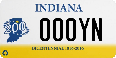 IN license plate 000YN