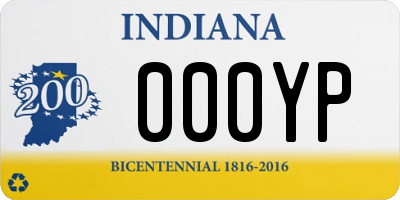 IN license plate 000YP