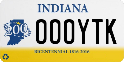 IN license plate 000YTK