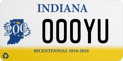 IN license plate 000YU