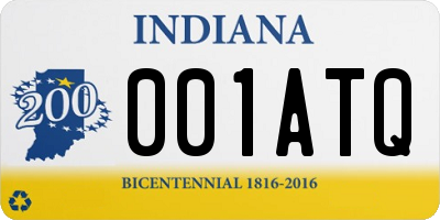 IN license plate 001ATQ